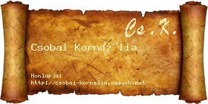 Csobai Kornélia névjegykártya